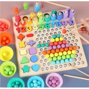 Montessori benefit intellectual toys wooden children's early education toys